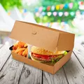 Burgerbox Plus (PAP FSC Mix) fettdicht kraft 195 x 135 x 100 mm [50 St.]