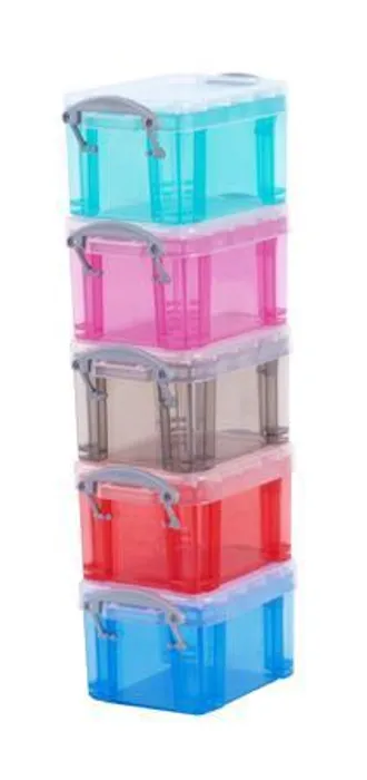 Hauptbild des Produkts Box, plastový, s víkem, 0,14 l, průhledný, REALLY USEFUL, barevný