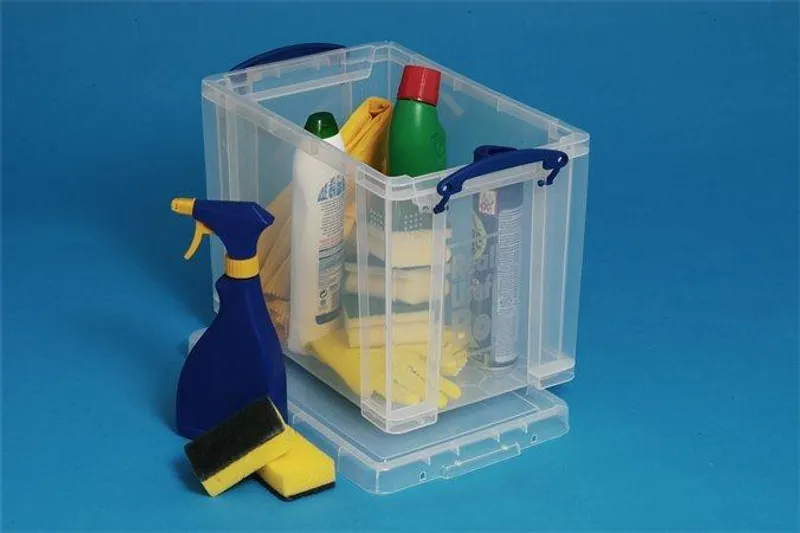 Hauptbild des Produkts Box, plastový, s víkem, 19 l, průhledný, REALLY USEFUL