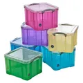 Weiteres Produktbild Box, Kunststoff, mit Deckel, 35 l, durchsichtig, WIRKLICH NÜTZLICH, rosa