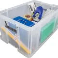 Weiteres Produktbild Box, plastový, s víkem, 70 l, průhledný, ALLSTORE