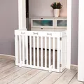 Weiteres Produktbild Tor für Hunde 3-teilig 82-124 x 61 cm weiß