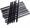 BUBBLE TEA Plastikstrohhalme 12x210mm schwarz [250 Stück] (wiederverwendbar)