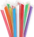 BUBBLE TEA Plastikstrohhalme 12x210mm Mix [100 Stück] (wiederverwendbar)