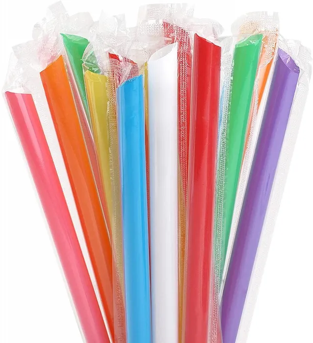 Hauptbild des Produkts BUBBLE TEA plastové slámky 12x210mm mix [100 ks] (znovu použitelná)