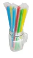 BUBBLE TEA Plastikstrohhalme 12x210mm Mix [100 Stück] (wiederverwendbar)