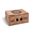 Burgerbox (aus Mikrowellpappe) 2-geteilt kraft bedruckt 210 x 160 x 100 mm [100 St.]