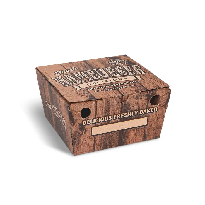 Hauptbild des Produkts Burger box (mikrovlnitá lepenka) s potiskem 150 x 150 x 95 mm [100 ks]