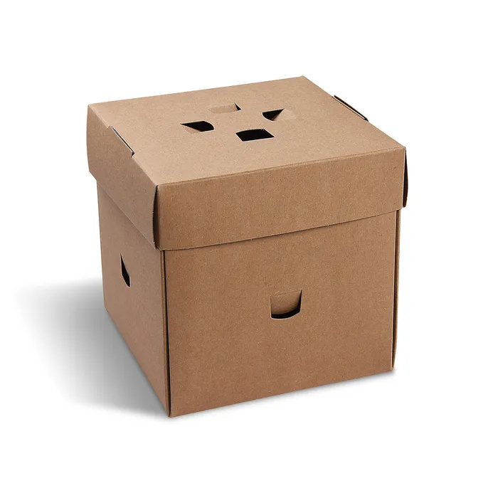 Hauptbild des Produkts Burger box (PAP - FSC Mix) rozkládací nepromastitelný kraft 145 x 145 x 150 mm [50 ks]
