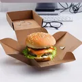 Weiteres Produktbild Burgerbox (PAP FSC Mix) faltbar fettdicht kraft 145 x 145 x 150 mm [50 St.]