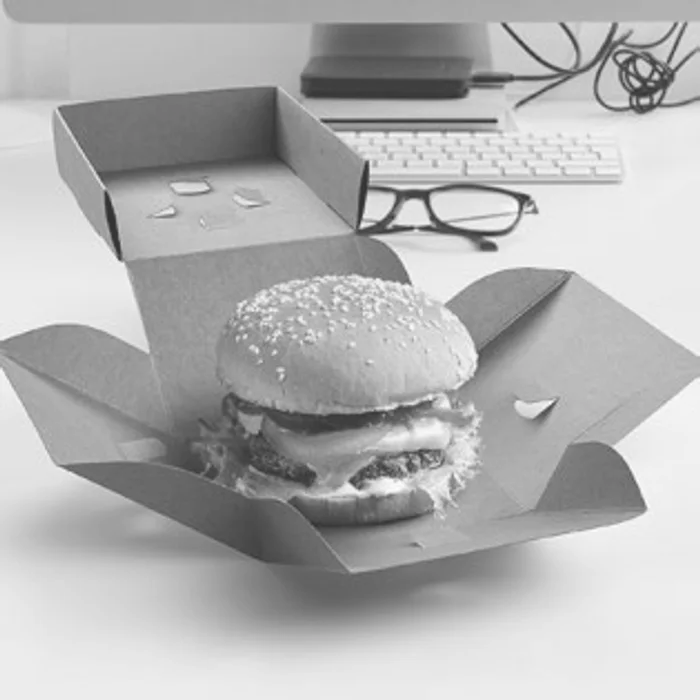 Hauptbild des Produkts Burger box (PAP - FSC Mix) rozkládací nepromastitelný kraft 145 x 145 x 150 mm [50 ks]