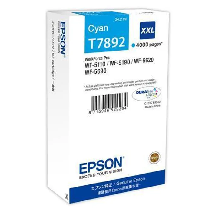 Hauptbild des Produkts C13T789240 Inkjet Cart. pro WF-5110DW, WF-5190DW tiskárny, EPSON cyan, 34,2ml