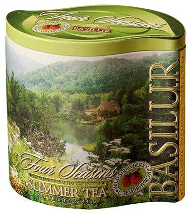 Hauptbild des Produkts Čaj "BASILUR Summer", zelený čaj s kousky jahod, 100% cejlonský