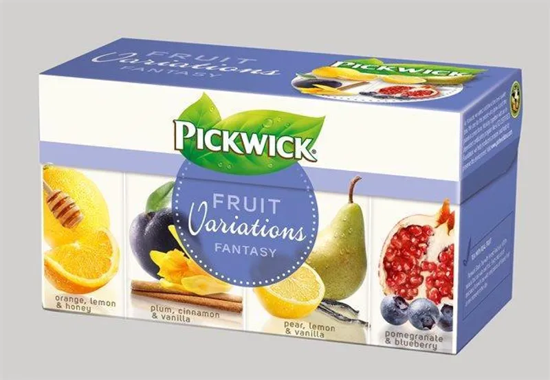 Hauptbild des Produkts Čaj, ovocný, 20x2 g, PICKWICK "Variation", pomeranč-citrón-med, švestka-skořice-vanilka, h