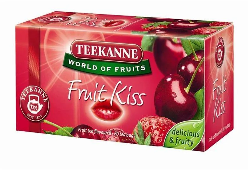 Hauptbild des Produkts Čaj ovocný, 20x2,5 g, TEEKANNE, "Fruit kiss", jahoda-třešeň