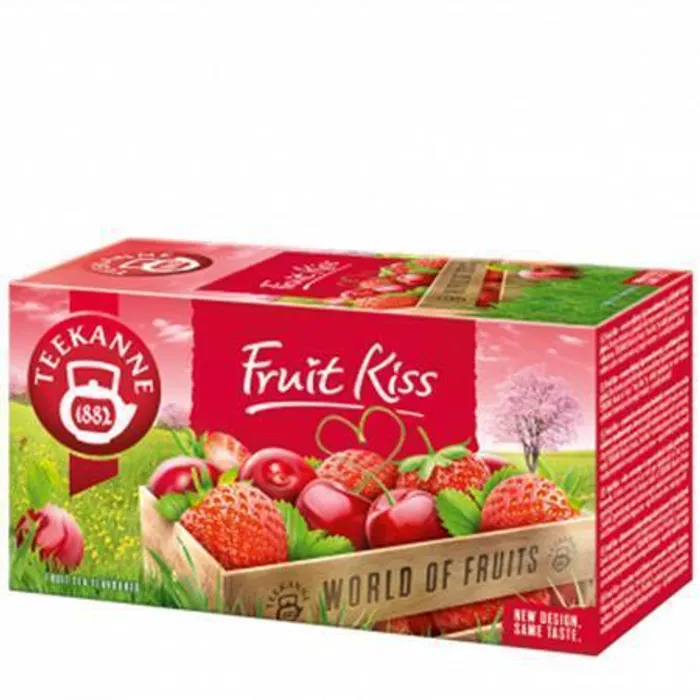 Hauptbild des Produkts Čaj ovocný, 20x2,5 g, TEEKANNE, "Fruit kiss", jahoda-třešeň
