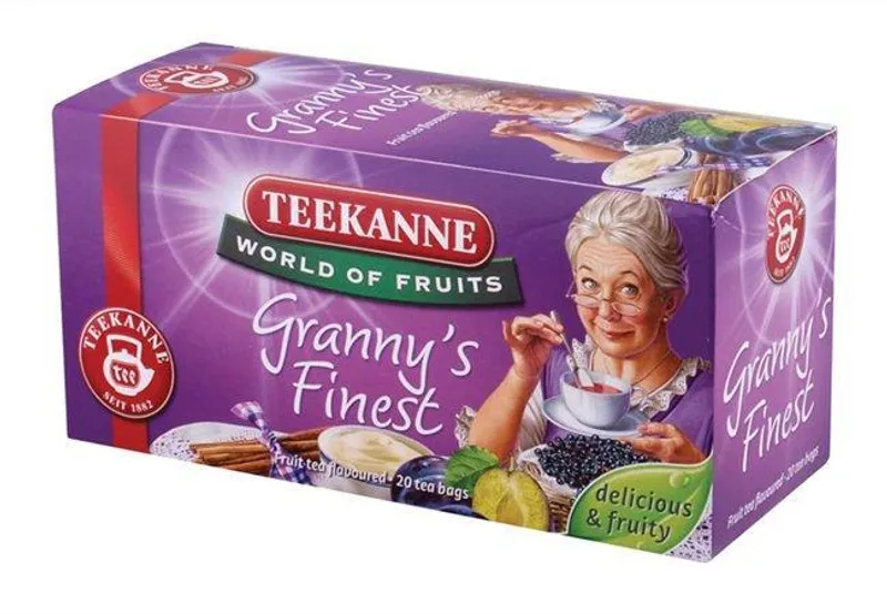 Hauptbild des Produkts Čaj, ovocný, 20x2,5 g, TEEKANNE "Granny Finest", švestka-skořice