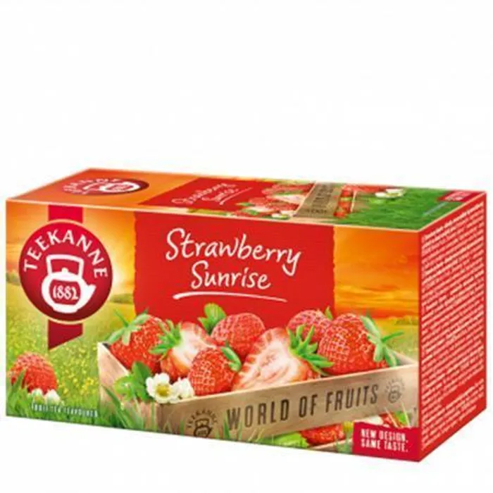 Hauptbild des Produkts Čaj, ovocný, 20x2,5 g, TEEKANNE "Srawberry Sunrrise", jahoda
