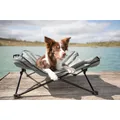 Campingbett STRONG für Hunde, dunkelgrau/petroleum 88 x 32 x 88 cm