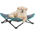 Campingbett STRONG für Hunde, dunkelgrau/petroleum 88 x 32 x 88 cm