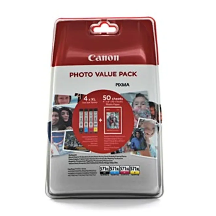 Hauptbild des Produkts Canon originální ink 0332C005, cmyk, CLI-571XL C/M/Y/BK + 50x PP-201, Canon Pixma MG6850,