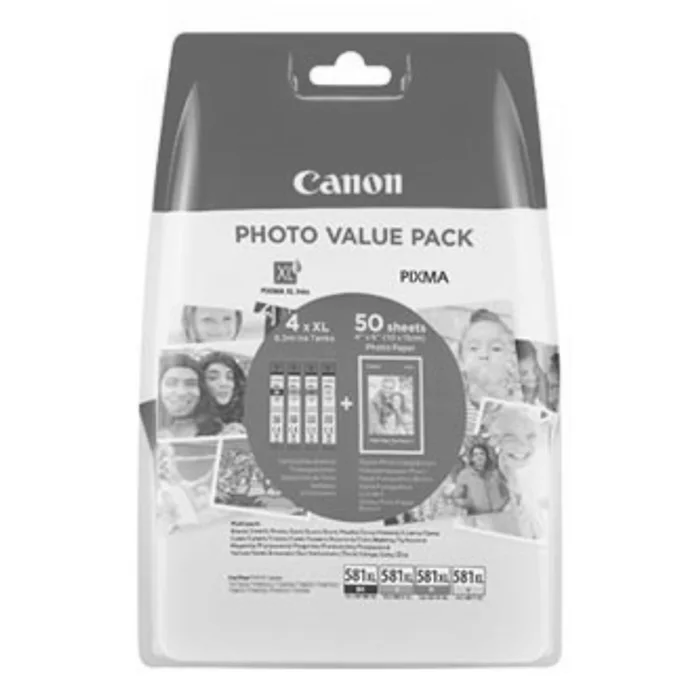 Hauptbild des Produkts Canon originální ink CLI-581 XL CMYK Multi Pack, CMYK, blistr, 4*8,3ml, 2052C004, very hi