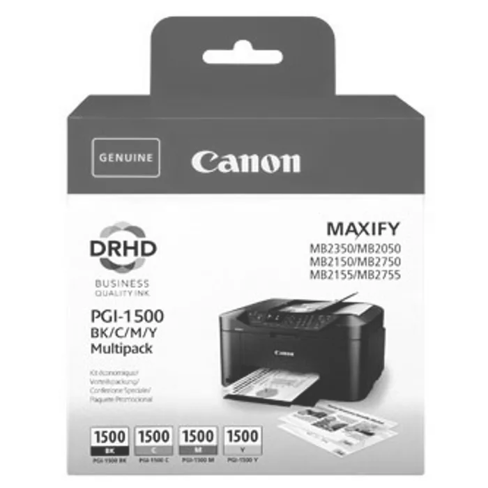 Hauptbild des Produkts Canon originální ink PGI-1500 BK/C/M/Y Multipack, CMYK, 400/3*300str., 9218B005, Canon MA