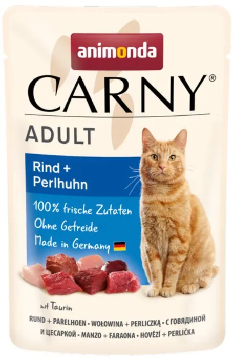 Hauptbild des Produkts Carny Adult 85 g hovězí + perlička, kapsička pro kočky
