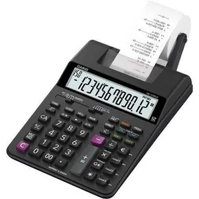 Casio Taschenrechner HR 150 RCE, schwarz, 12-stellige, mit Druck, Dual-Power, 2-Farb-Druck