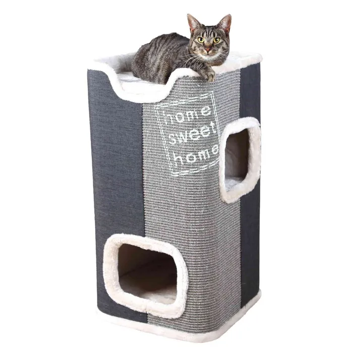 Hauptbild des Produkts Cat Tower JORGE s odpočívadlem,šedá s béžovou kožešinou 78cm