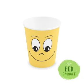 Pappbecher Smile durchmesser 80mm 280ml `M: 0,2L/8oz` [10 St.]