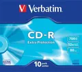 Weiteres Produktbild CD-R 700MB, 80 Min., 52x, DL Extra Protection, Verbatim, Slim Box, 10 Stück/Pack.