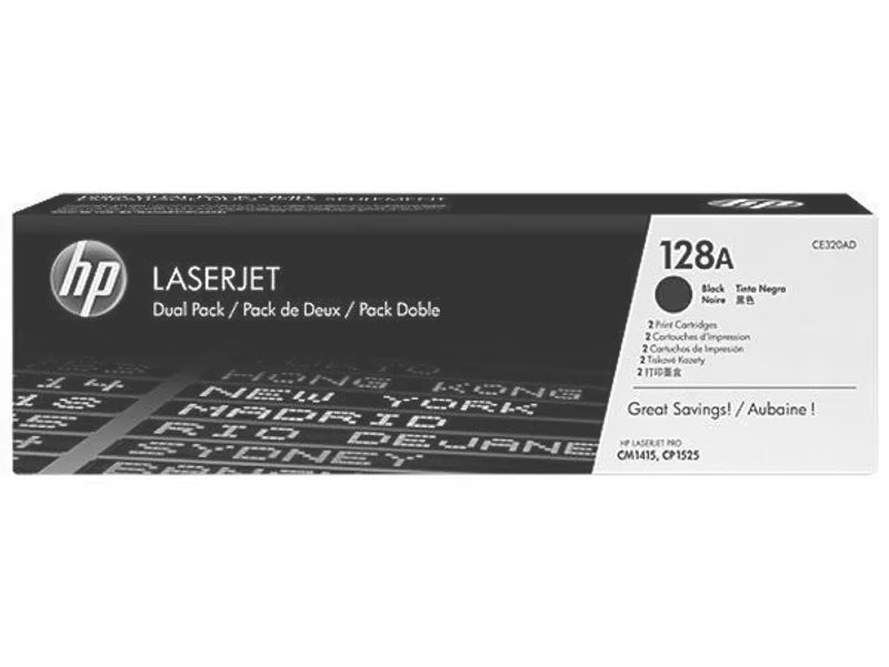 Hauptbild des Produkts CE320AD Toner pro Color LaserJet Pro CM1415, CP1525N tiskárny, HP 128A černá,2*2K