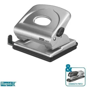 Ganzmetall-Tischlocher Rapid FMC25, Metallic-Silber