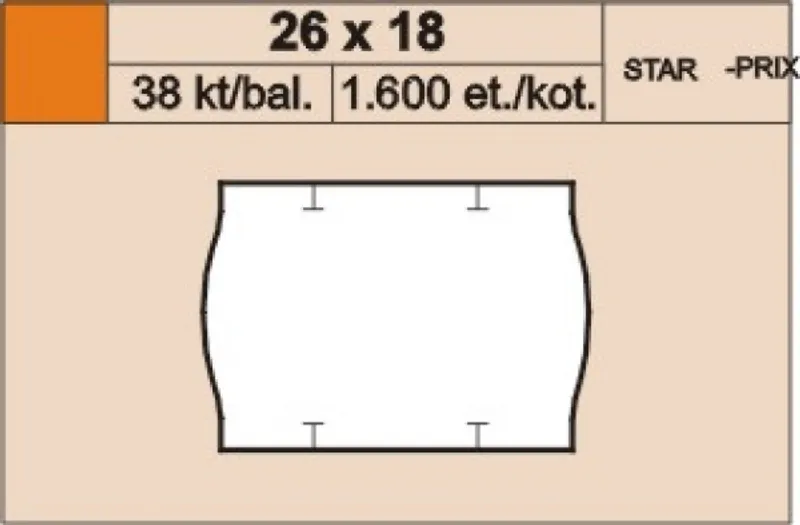 Hauptbild des Produkts Cenové etikety 26x18 start bílé