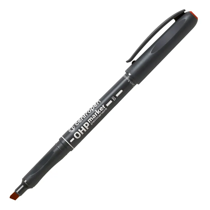 Hauptbild des Produkts Permanentní popisovač Centropen OHP 2638 B červený – klínový hrot 1–3 mm