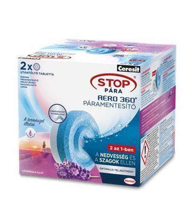 Hauptbild des Produkts Ceresit Stop vlhkosti AERO 360° tablety, 2 x 450g, HENKEL, levandule