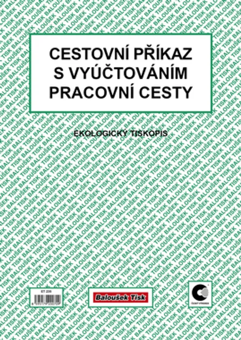 Hauptbild des Produkts Cestovní příkaz s vyúčt. A4 /oboustr./ ET235