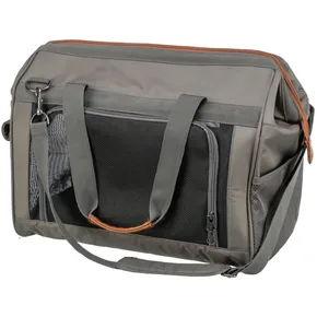 Reisetasche FINLAY, 43 x 26 x 32 cm, bis 10 kg, Nylon, schwarz/grau