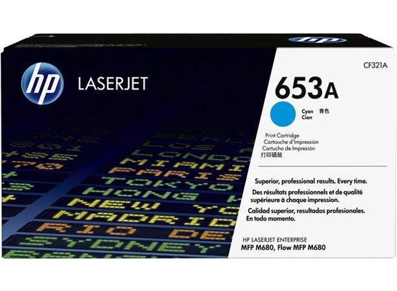 Hauptbild des Produkts CF321A Toner pro ColorLaserJet Enterprise M680 tiskárnu, HP 653A cyan, 16,5k