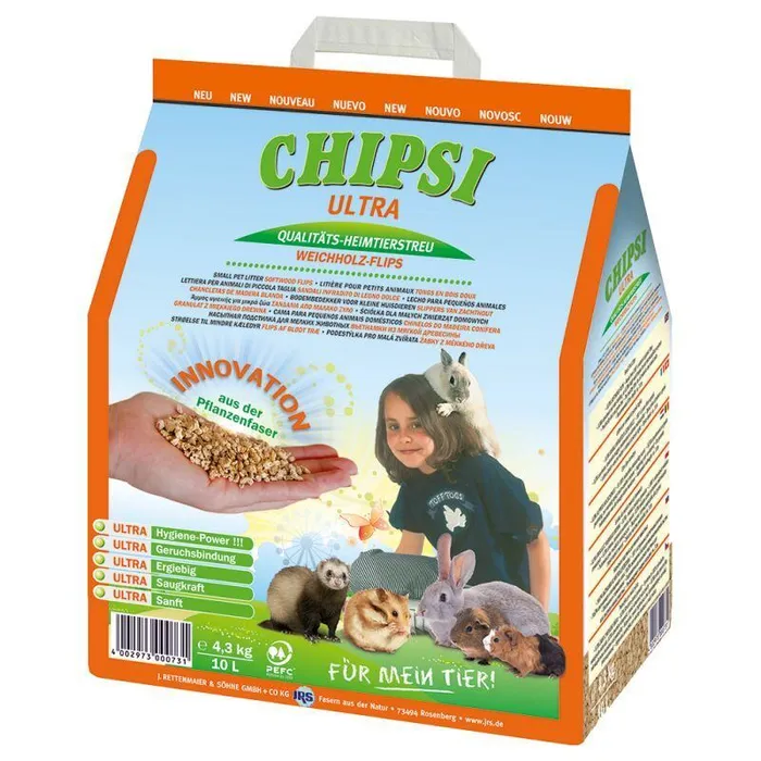 Hauptbild des Produkts CHIPSI ULTRA jemný granulát, podestýlka pro hlodavce 4,3 kg 10 l