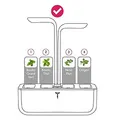 Chytrý květináč Potager Connect, bílý, s náplní 4ks, Infinity Grey, Véritable