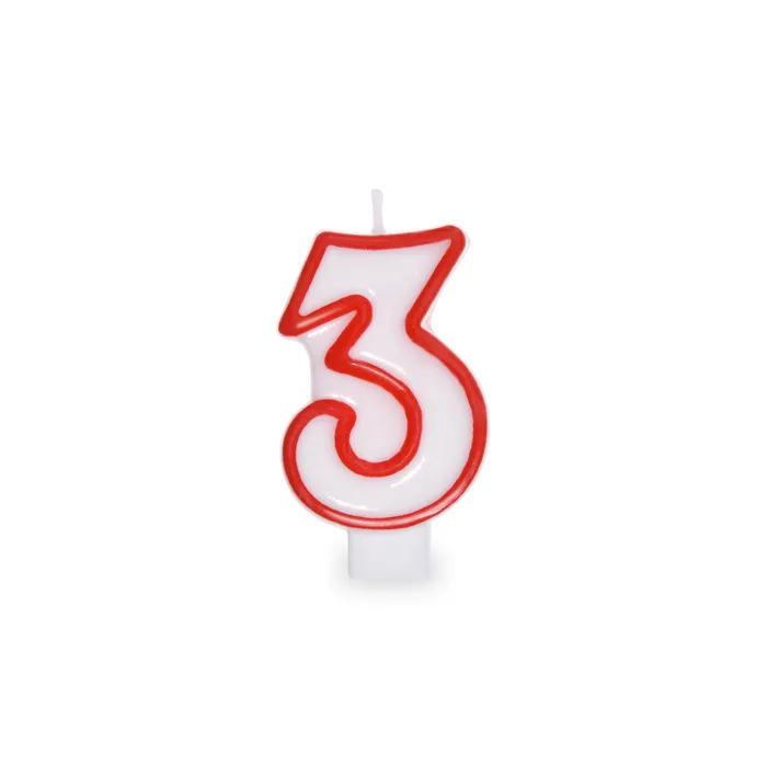 Hauptbild des Produkts Číslová svíčka "3" 75 mm [1 ks]