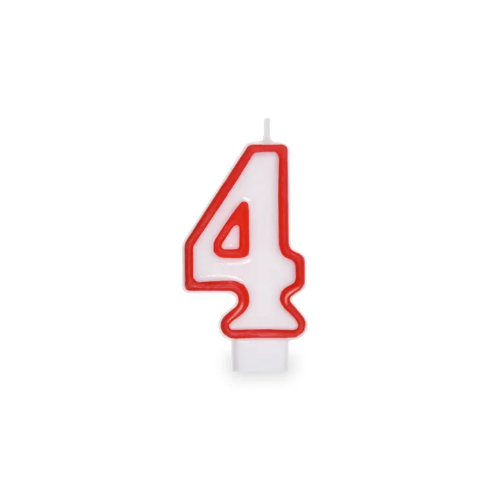 Hauptbild des Produkts Číslová svíčka "4" 75 mm [1 ks]
