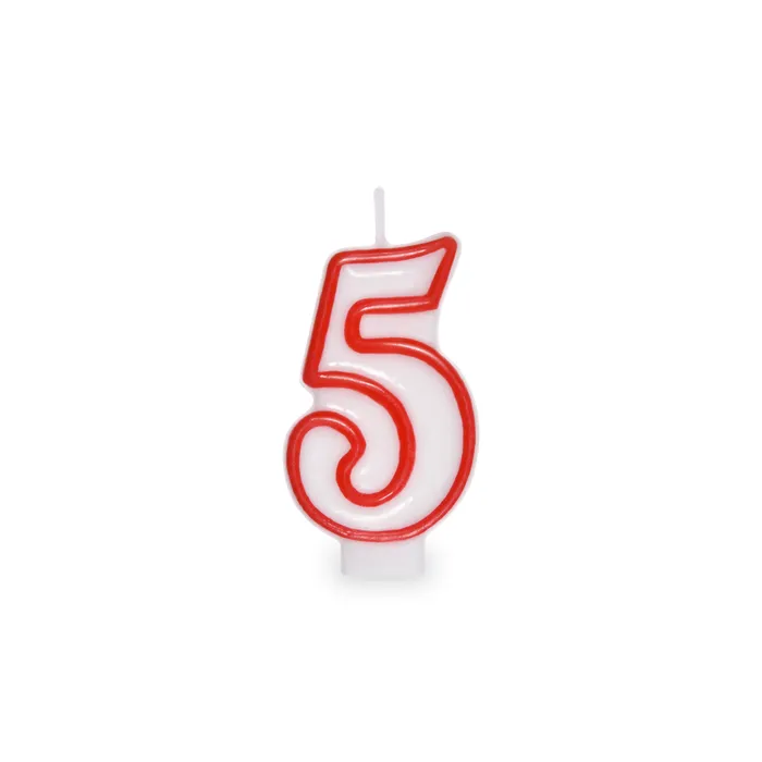 Hauptbild des Produkts Číslová svíčka "5" 75 mm [1 ks]