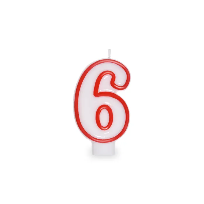 Hauptbild des Produkts Číslová svíčka "6" 75 mm [1 ks]