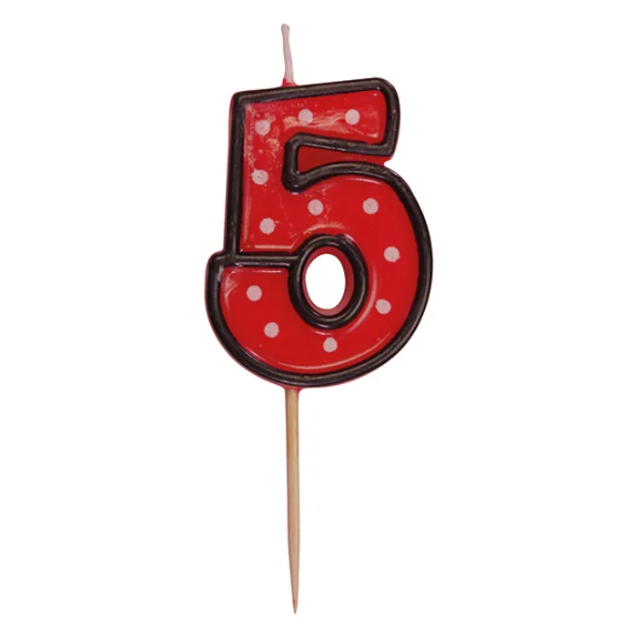 Hauptbild des Produkts Číslová svíčka na špejli "5" 50 mm [1 ks]