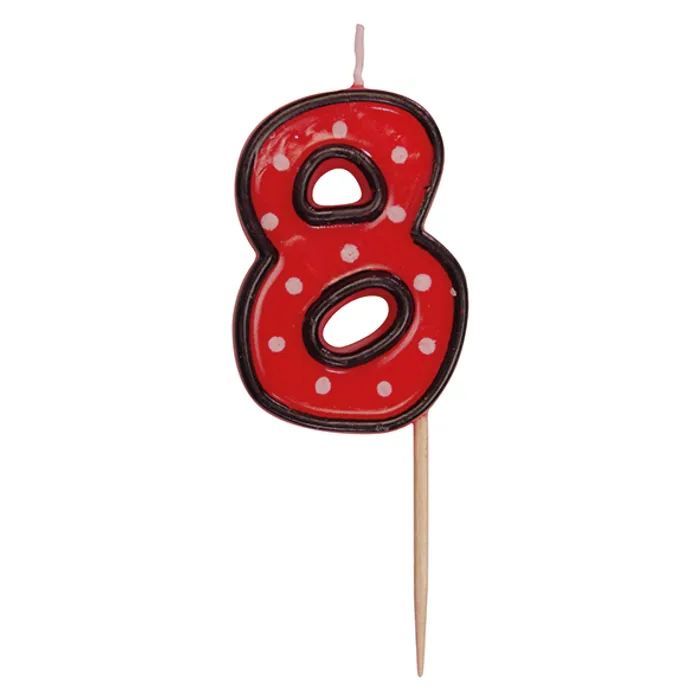 Hauptbild des Produkts Číslová svíčka na špejli "8" 50 mm [1 ks]