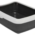 Weiteres Produktbild CLASSIC-Katzentoilette, mit Rand, 37 x 15 x 47 cm, grau/weiß
