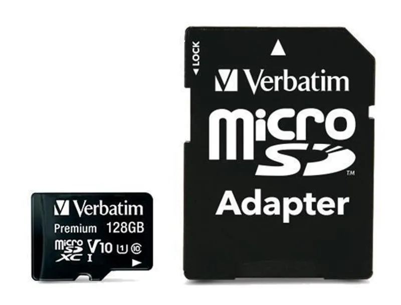 Hauptbild des Produkts Paměťová karta, Micro SDXC, 128GB, Class 10, s adaptérem, VERBATIM